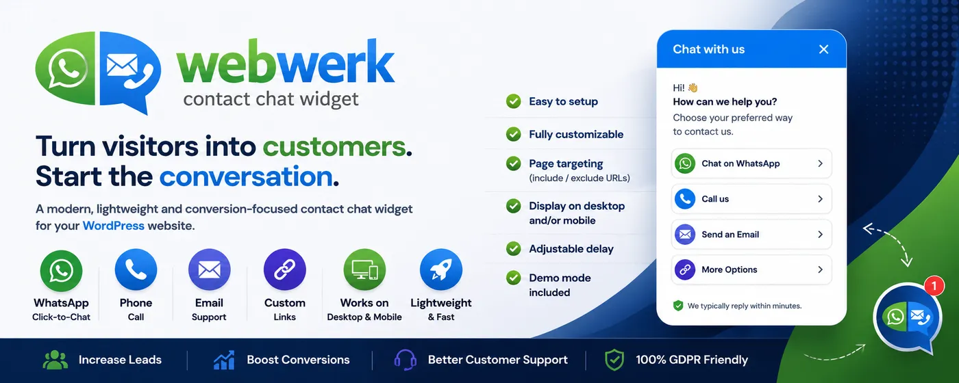 WebWerk Contact Chat Widget