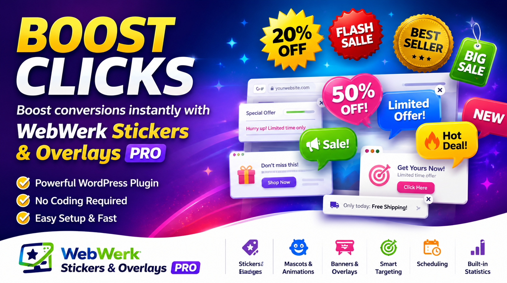 wp-plugin webwerk-stickers & overlays
