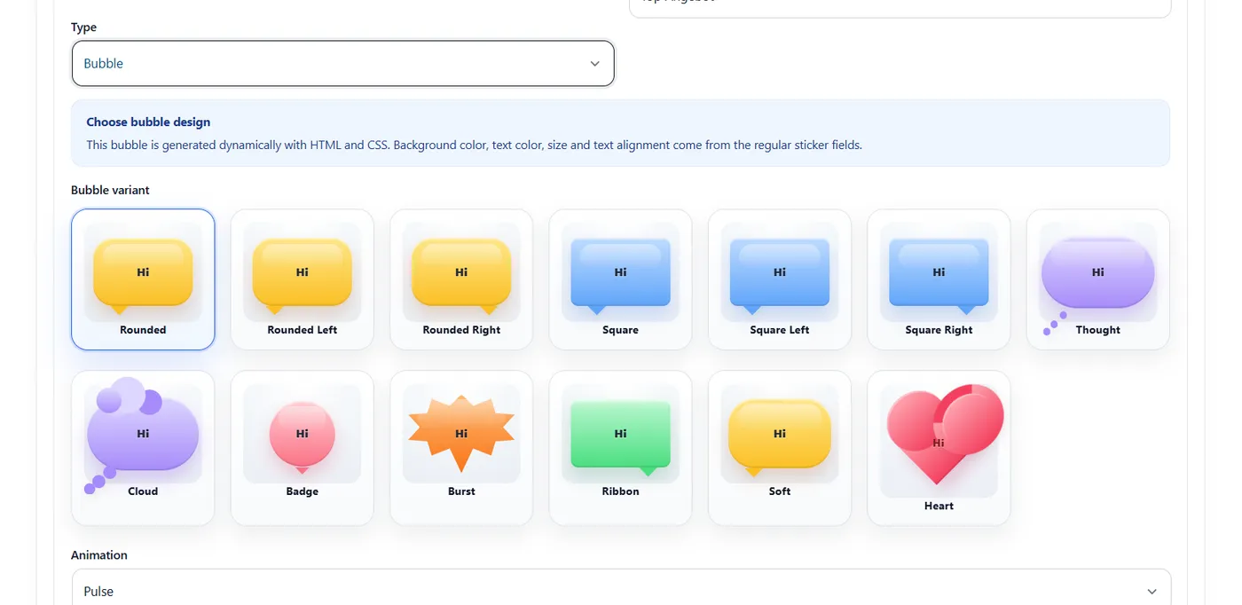WebWerk Stickers & Overlays Pro – Sprechblasen-Designs in verschiedenen Formen und Farben